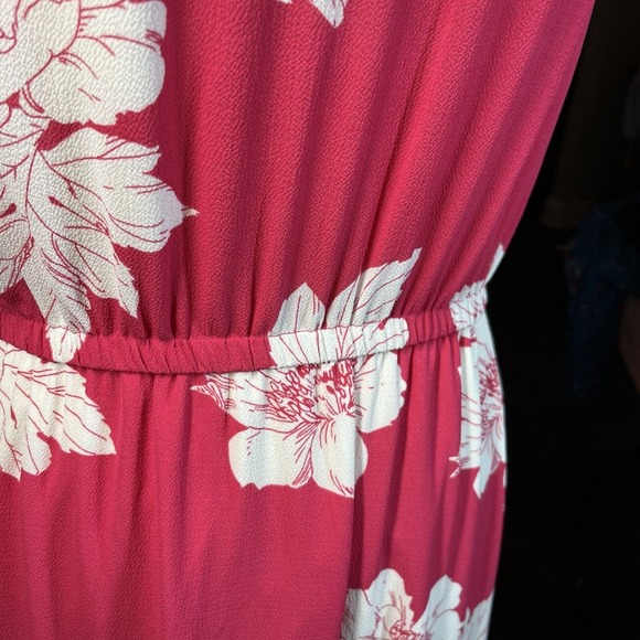 Talbots Women’s Pink Floral Flounce Hem Midi Dress Sleeveless Size 6 NWT - Picture 5 of 15